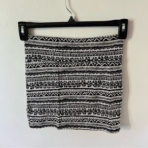 Black & White Mini Skirt